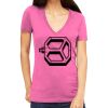 Tultex 214 - Ladies' Slim Fit Fine Jersey V-Neck Thumbnail