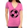 Tultex 214 - Ladies' Slim Fit Fine Jersey V-Neck Thumbnail