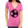 Tultex 214 - Ladies' Slim Fit Fine Jersey V-Neck Thumbnail