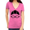 Tultex 214 - Ladies' Slim Fit Fine Jersey V-Neck Thumbnail