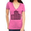 Tultex 214 - Ladies' Slim Fit Fine Jersey V-Neck Thumbnail