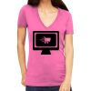 Tultex 214 - Ladies' Slim Fit Fine Jersey V-Neck Thumbnail