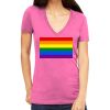 Tultex 214 - Ladies' Slim Fit Fine Jersey V-Neck Thumbnail