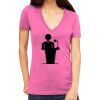 Tultex 214 - Ladies' Slim Fit Fine Jersey V-Neck Thumbnail